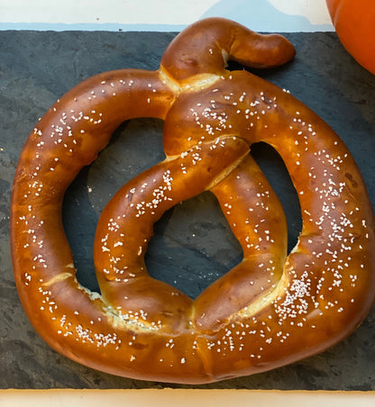 Pretzel twist in the shape of a pumpkin