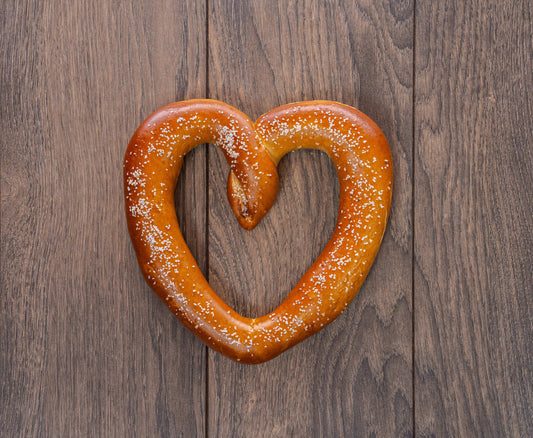 Heart Shaped Bavarian Soft Pretzel