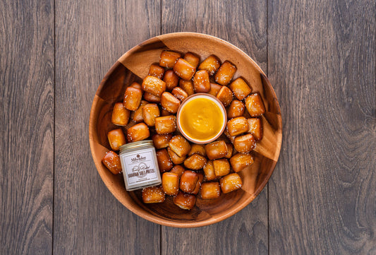 "Freshly Baked Bavarian Soft Pretzel" Scented Candle and Pretzel Gift Box