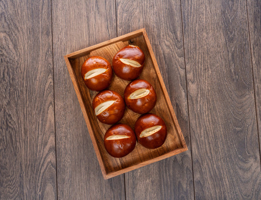 Pretzel hamburger buns - 6 pack